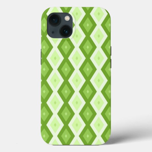 ChartreuseグリーンダイヤモンドパターンケースメイトiPhone Case-Mate iPhoneケース (裏面)