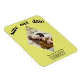 Chartreuseダイヤモンドフォトウェディング日付を保存 マグネット (右側)