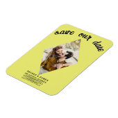 Chartreuseダイヤモンドフォトウェディング日付を保存 マグネット (左側)