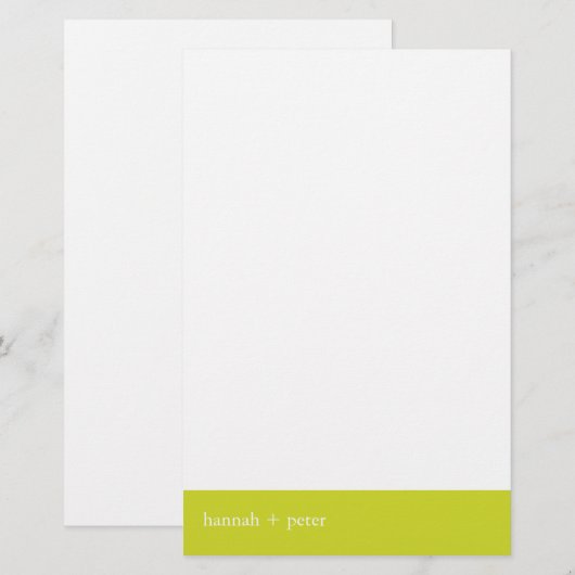 Chartreuseバナー：：ひな形 便箋 (正面/裏面)
