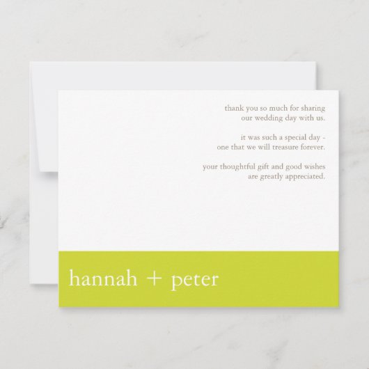 Chartreuseバナー：:サンキューカード サンキューカード (正面)