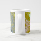 Chartreuse-数々のcolor大理石カスタムイニシャル/名前 ジャンボコーヒーマグカップ (裏面)