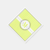 Chartreuse、白パタストライプのーン結婚ズ スタンダードカクテルナプキン (角)