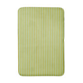 Chartreuse and Pistachio Green Stripes  バスマット (正面縦)