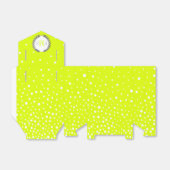 Chartreuse and white polka dot pattern wedding fav フェイバーボックス (折り畳みなし)