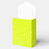 Chartreuse and white polka dot pattern wedding fav フェイバーボックス (オープン)