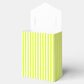 Chartreuse and white stripes monogram wedding フェイバーボックス (オープン)