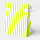 Chartreuse and white stripes monogram wedding フェイバーボックス (裏面サイド)