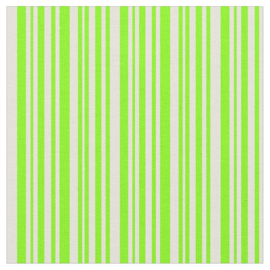 Chartreuse & Beigeの線の付いたパターン ファブリック (クローズアップ)