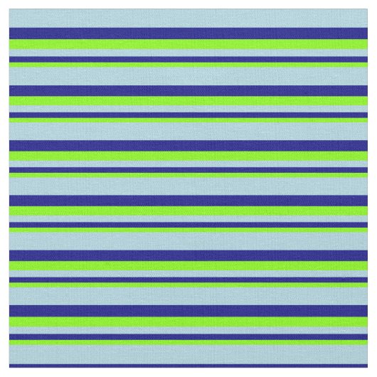 Chartreuse、Blue、およびLight Blueパターン ファブリック (クローズアップ)