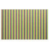 Chartreuse、Blue、Brown、Goldenrod、Red Lines ファブリック (ファットクウォーター)