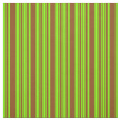 Chartreuse & Brown Colored裏打ち/パターストライプのン ファブリック (見本)