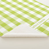 Chartreuse Buffalo名前を付けて毛布をチェック シェルパブランケット (3/4)