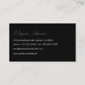 Chartreuse Chevronデザイン名刺 名刺 (裏面)