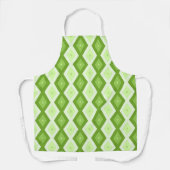 Chartreuse green diamond pattern エプロン (正面)