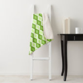 Chartreuse green diamond pattern シェルパブランケット (インサイチュ)