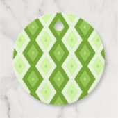 Chartreuse green diamond pattern フェイバータグ (正面)