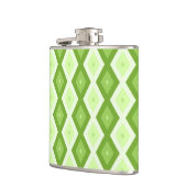Chartreuse green diamond pattern フラスク (左)