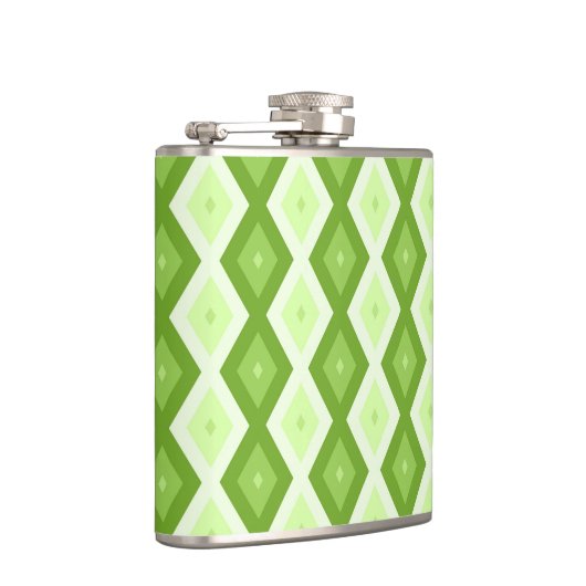 Chartreuse green diamond pattern フラスク (右)