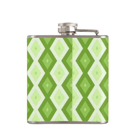 Chartreuse green diamond pattern フラスク (裏面)