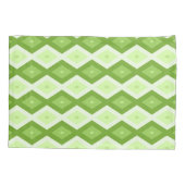 Chartreuse green diamond pattern 枕カバー (裏面)