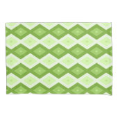 Chartreuse green diamond pattern 枕カバー (正面)