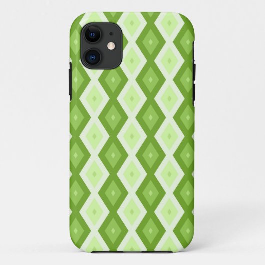 Chartreuse green diamond pattern Case-Mate iPhoneケース (裏面)