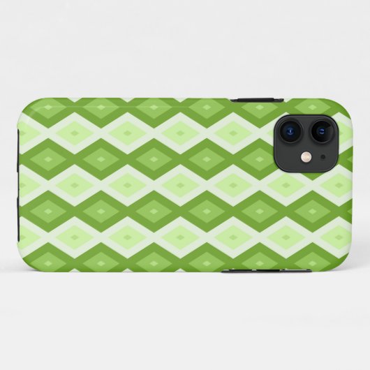 Chartreuse green diamond pattern Case-Mate iPhoneケース (裏面(横))
