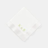Chartreuse Monogram White 結婚 Coined's 縁ありカクテルナプキン (角)