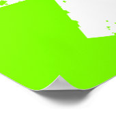 Chartreuse, Neon Green Radioactive Symbol ポスター (角)