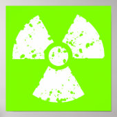 Chartreuse, Neon Green Radioactive Symbol ポスター (正面)