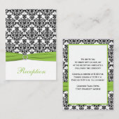 Chartreuse、WhiteおよびBlack Damaskエンクロージャカード エンクロージャーカード (正面/裏面)
