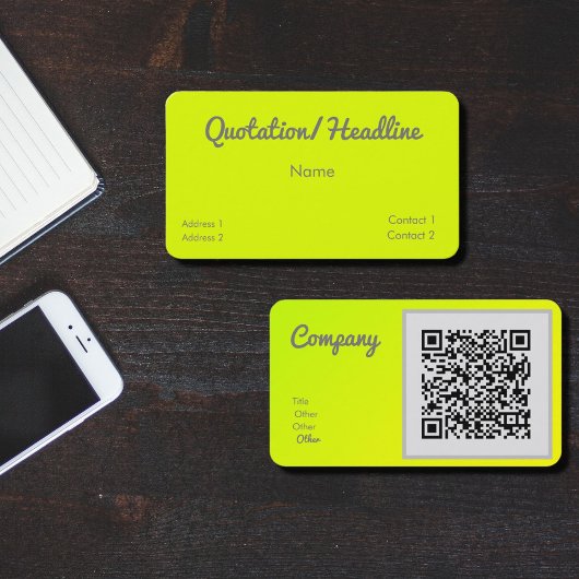 chartreuse yellow - QRコード –  名刺