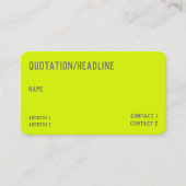 chartreuse yellow - QRコード –  名刺 (正面)