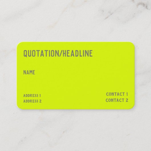 chartreuse yellow - QRコード –  名刺 (正面)