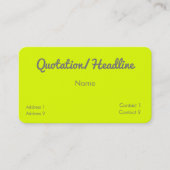 chartreuse yellow - QRコード –  名刺 (正面)