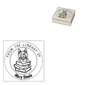 Chartreux Cat、ライブラリからブック ラバースタンプ (押印)