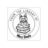 Chartreux Cat、ライブラリからブック ラバースタンプ (インプリント)