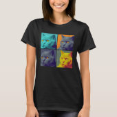 Chartreux Cat Pop Illustration Colorful Animal Tシャツ (正面)