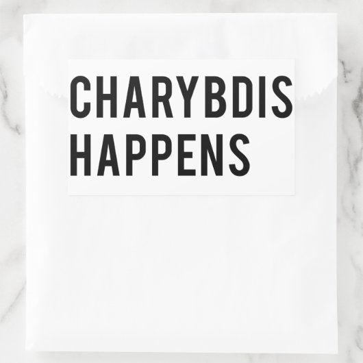 Charybdisが発生 長方形シール (バッグ)