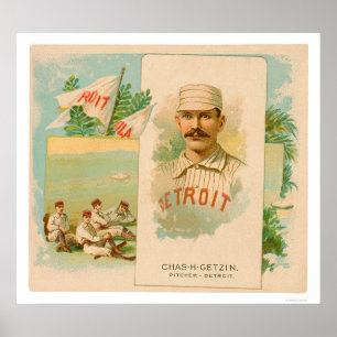 Chas Getzinのまれな野球1888年 ポスター