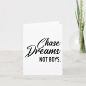 Chase Dreams Not Boys, Dreamchaser, Motivational W カード (正面)