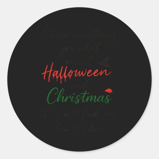 Chase Everything You Want Except Halloween And Chr ラウンドシール (正面)