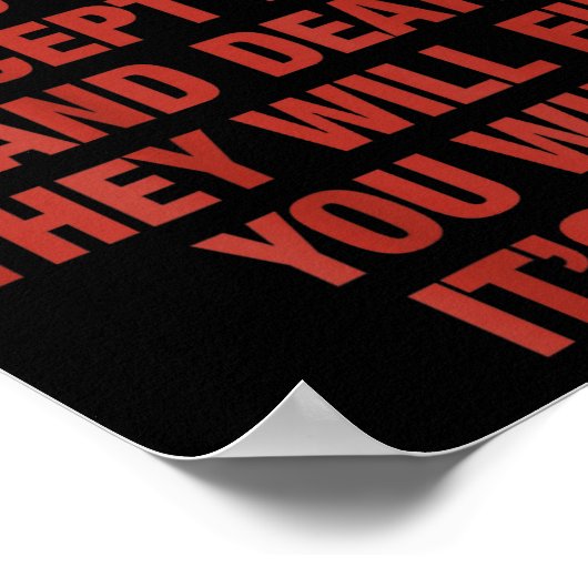 Chase Everything You Want Except Love And Death (o ポスター (角)