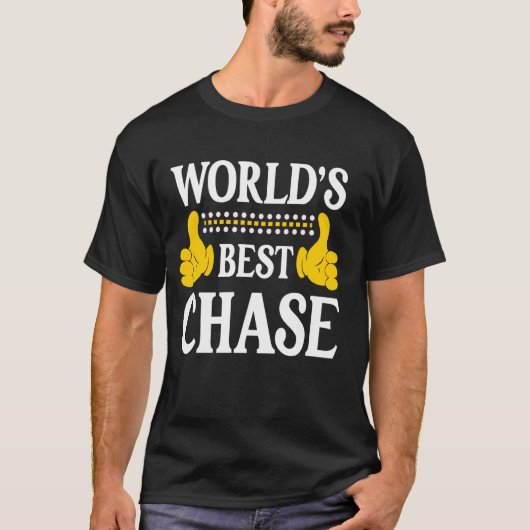 Chase Surnameチーおもしろいムファミリー姓ワールド Tシャツ (正面)