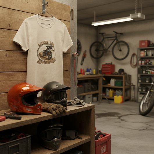 Chase The Adventure | Retro Dual-Sport Motorcycle Tシャツ