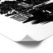 Chase The Chains Disc Golf Frisbee Art  ポスター (角)