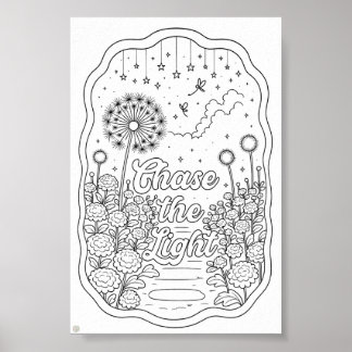 Chase the Light Title Coloring Page ポスター