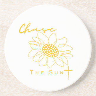 "Chase the Sun" ひまわり 石製 コースター
