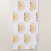 Chase The Sun Mandala Rays Art ビーチタオル (正面)